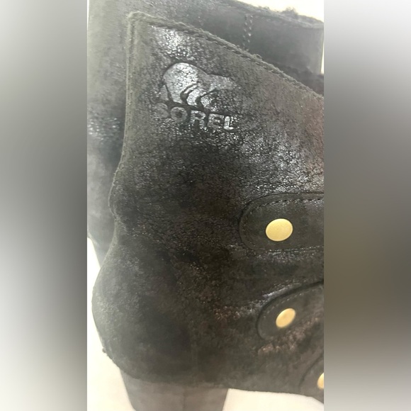 Sorel Addington Lace Up Ankle Boots 
Black Leather Waterproof 
Size 9 - Picture 7 of 9